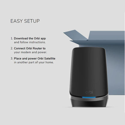 NETGEAR Orbi 960 Quad-Band WiFi 6E Mesh Add-on Satellite - AXE11000 10.8Gbps Satellite (RBSE960B) Only - Black