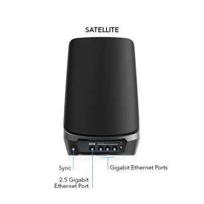 NETGEAR Orbi 960 Quad-Band WiFi 6E Mesh Add-on Satellite - AXE11000 10.8Gbps Satellite (RBSE960B) Only - Black