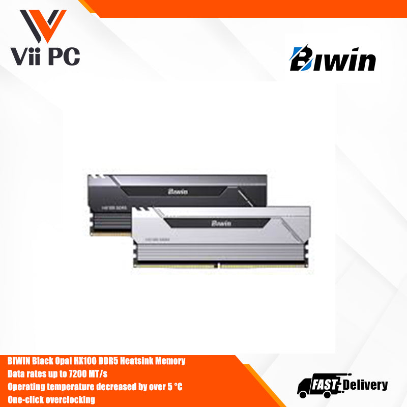 BIWIN Opal DW100 DDR5 RGB 32GB (2x16GB) 6000MHZ Supporting Intel & AMD for One-click Overclocking BLACK OR WHITE Desktop RAM