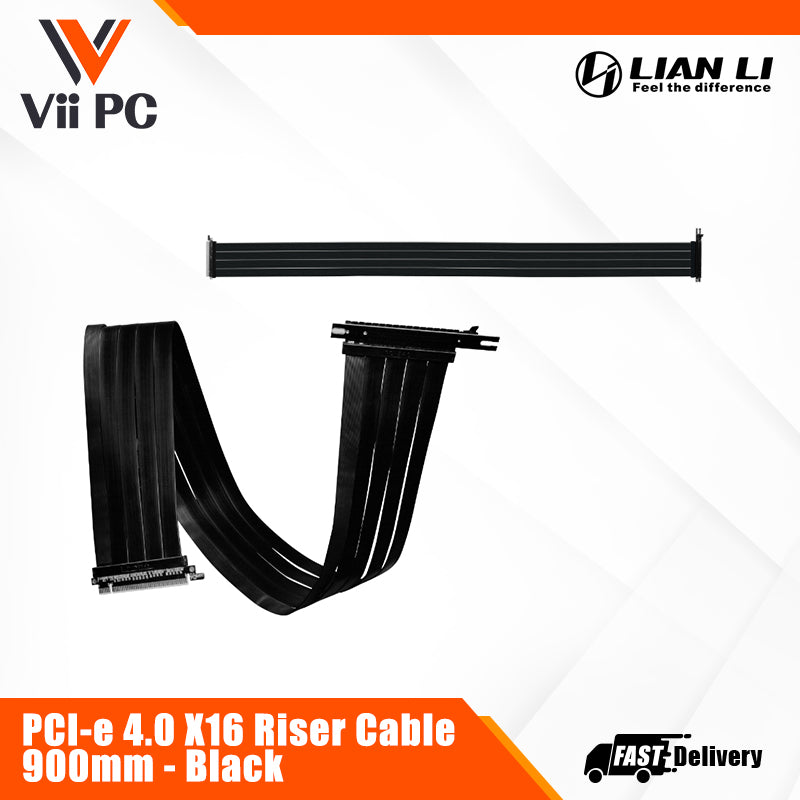 Lian Li PCI-e 4.0 X16 Riser cable 900mm Black/White - 1yr Wty