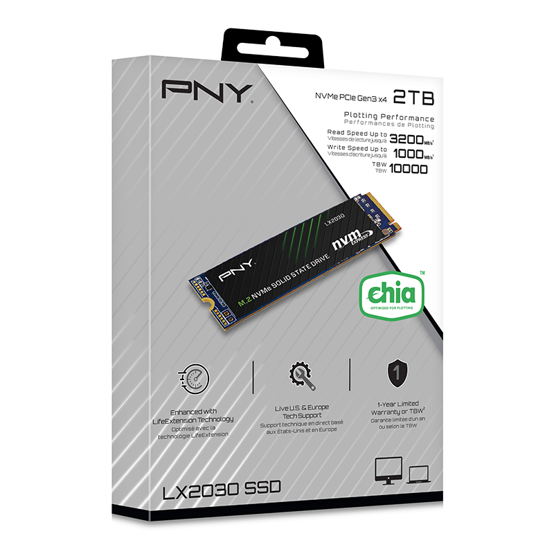 PNY LX2030 M.2 NVMe 2TB SSD - High Performance, Enhanced Reliability, Up to 18X Better Endurance