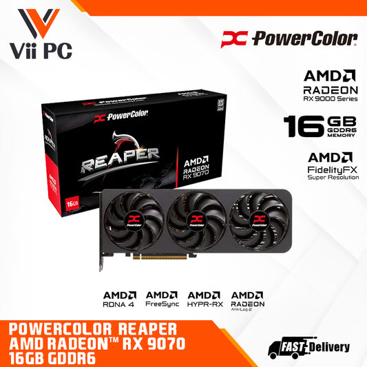 PowerColor Reaper AMD Radeon RX 9070 16GB GDDR6 Graphics Card
