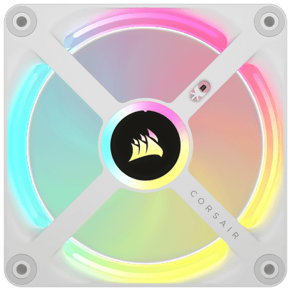 CORSAIR iCUE LINK QX120 RGB BLACK/WHITE, 120mm Magnetic Dome RGB Fan, Expansion Kit (Single Fan)