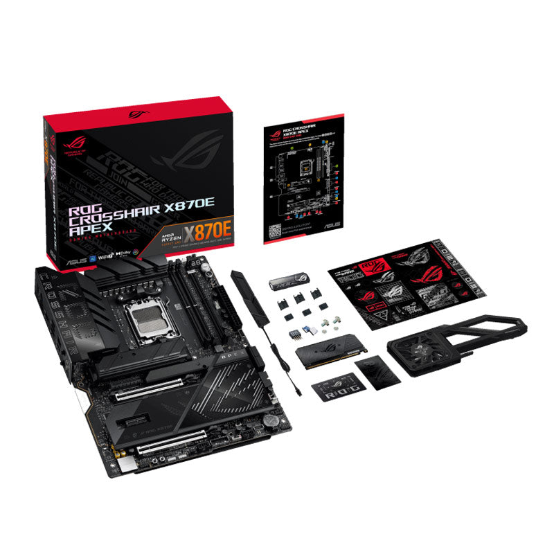 ASUS ROG CROSSHAIR X870E APEX (Socket AM5, DDR5, PCIe 5.0, WiFi 7, USB4, ROG Memory Fan Kit) GAMING ATX Motherboard (AI PC Ready) - PRE-ORDER -