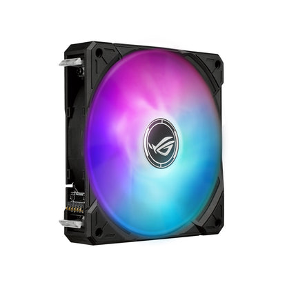 ASUS ROG Ryuo IV SLC 360 ARGB AIO Gaming CPU Liquid Cooler (6.67-inch Curved AMOLED display / Display Custom Content / Sliding LCD panel / 200mm tubing / Aura Fan Edge) - Compatible with AMD & Intel Socket