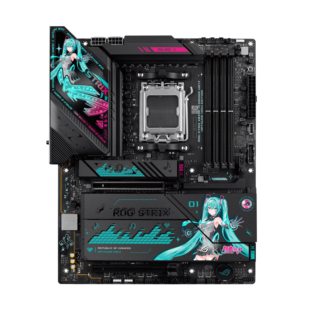 ASUS ROG STRIX X870E-H GAMING WIFI7 HATSUNE MIKU EDITION ATX Gaming Motherboard