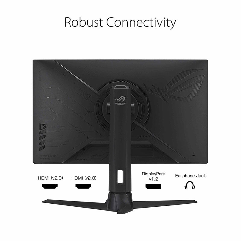ASUS ROG Strix XG276Q Gaming Monitor - 27" FHD (1920 x 1080), IPS, 170Hz (Above 144Hz), 1ms GTG, Extreme Low Motion Blur, G-Sync compatible, FreeSync Premium, DisplayHDR™ 400, Tripod socket
