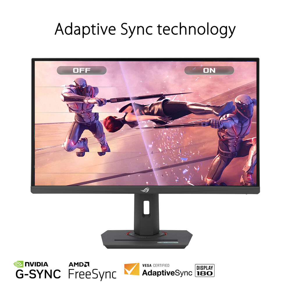 ASUS ROG Strix XG27ACS 27" USB Type-C Gaming Monitor - WQHD (2560x1440), 180Hz (Above 144Hz), 1ms(GTG), Fast IPS, ELMB-SYNC, ADAPTIVE-SYNC, USB Type-C, G-SYNC, DisplayWidget Center, Tripod Socket, HDR