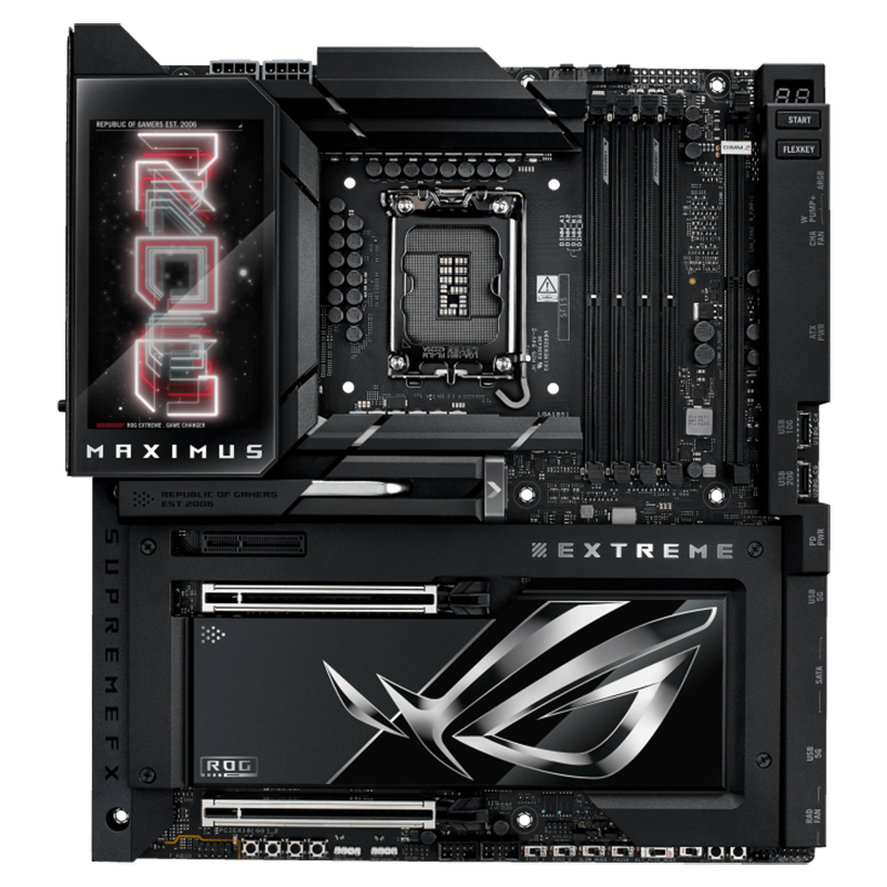 ASUS ROG MAXIMUS Z890 EXTREME - Support Intel® Core™ Ultra Processors (Series 2), LGA 1851, DDR5, PCIE 5.0, WIFI 7, Full Color 5” LCD Display, Thunderbolt™ 5 - GAMING ATX Motherboard (AI PC Ready)