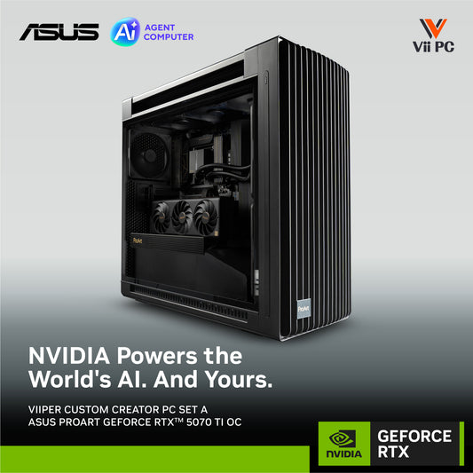 ViiPER - AGENT COMPUTER (Powered by ASUS) Custom CREATOR PC Set A - GeForce RTX™ 5070 Ti OC + AMD Ryzen 7 7800X3D - AI PC - Redeem S$30 voucher
