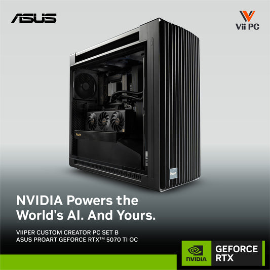 ViiPER Custom CREATOR PC Set B - GeForce RTX™ 5070 Ti OC + AMD Ryzen 7 9800X3D - AI PC (Powered By ASUS) - Redeem SGD30 voucher