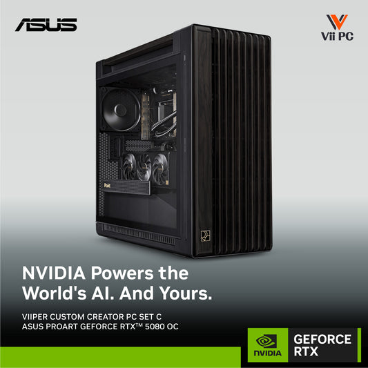 ViiPER Custom CREATOR PC Set C - GeForce RTX™ 5080 OC + AMD Ryzen 9 9950X3D - AI PC (Powered By ASUS) - Redeem SGD30 voucher
