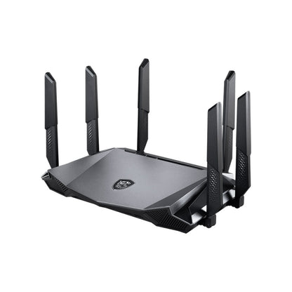MSI Radix AX6600 WiFi 6 Tri-Band Gaming Router - AI QoS, 1.8GHz Quad-Core Processor, MU-MIMO, Gigabit Wireless, Dual 5 GHz band, High Speed Long Range