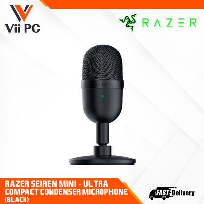 RAZER Seiren Mini - Ultra-Compact Condenser Microphone - Black/Mercury/Quartz (FRML Packaging)