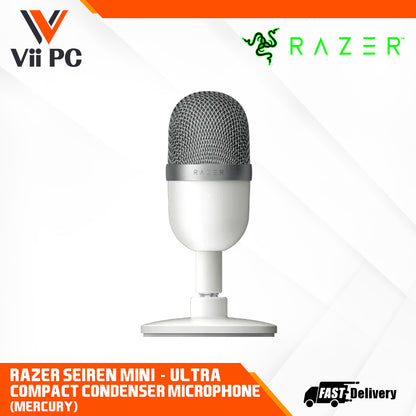 RAZER Seiren Mini - Ultra-Compact Condenser Microphone - Black/Mercury/Quartz (FRML Packaging)