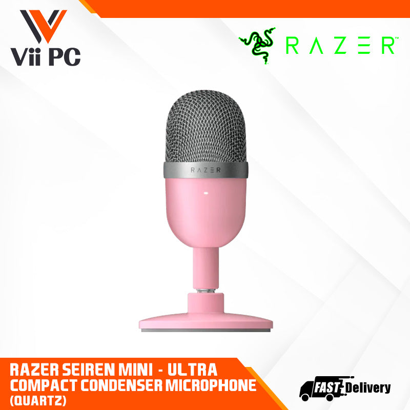 RAZER Seiren Mini - Ultra-Compact Condenser Microphone - Black/Mercury/Quartz (FRML Packaging)