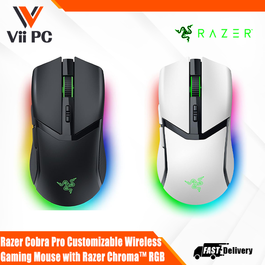 Razer Cobra Pro - Customizable Wireless Gaming Mouse with Razer Chroma™ RGB (Black/White)