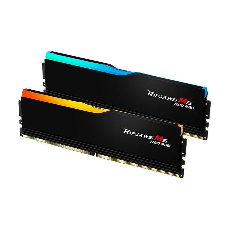 G.SKILL Ripjaws M5 Neo RGB: 32GB/64GB DDR5-6000/6400 MT/s - AMD EXPO Profile Ready, Dual Channel Kit (BLACK/WHITE)