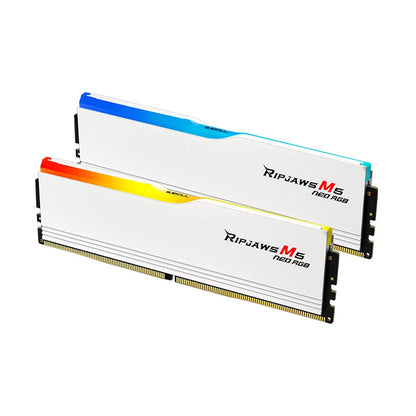 G.SKILL Ripjaws M5 Neo RGB: 32GB/64GB DDR5-6000/6400 MT/s - AMD EXPO Profile Ready, Dual Channel Kit (BLACK/WHITE)