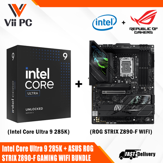 ASUS ROG STRIX Z890-F GAMING WIFI AM5 ATX Motherboard + Intel® Core™ Ultra 9 Processor 285K BUNDLE