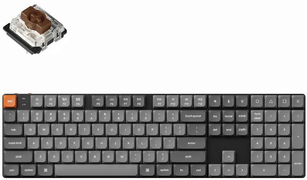 Keychron K5 Max/K13 Max QMK/VIA Wireless Custom Mechanical Keyboard - Switch (Red/Brown