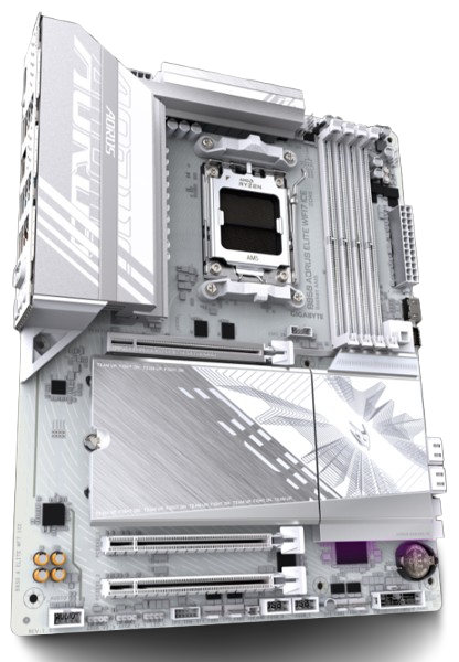 GIGABYTE B850 AORUS ELITE WIFI 7 ICE AMD Ryzen™ 9000 Series Processors ATX Gaming Motherboard