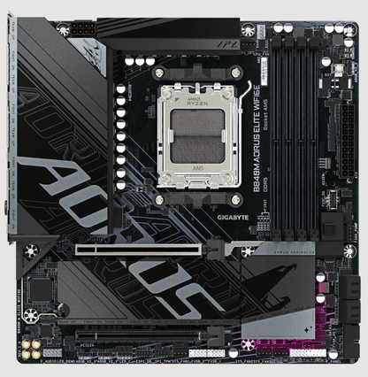 GIGABYTE B840M AORUS ELITE WIFI6E, AMD Ryzen™ 9000 Series Processors, Micro ATX Gaming Motherboard