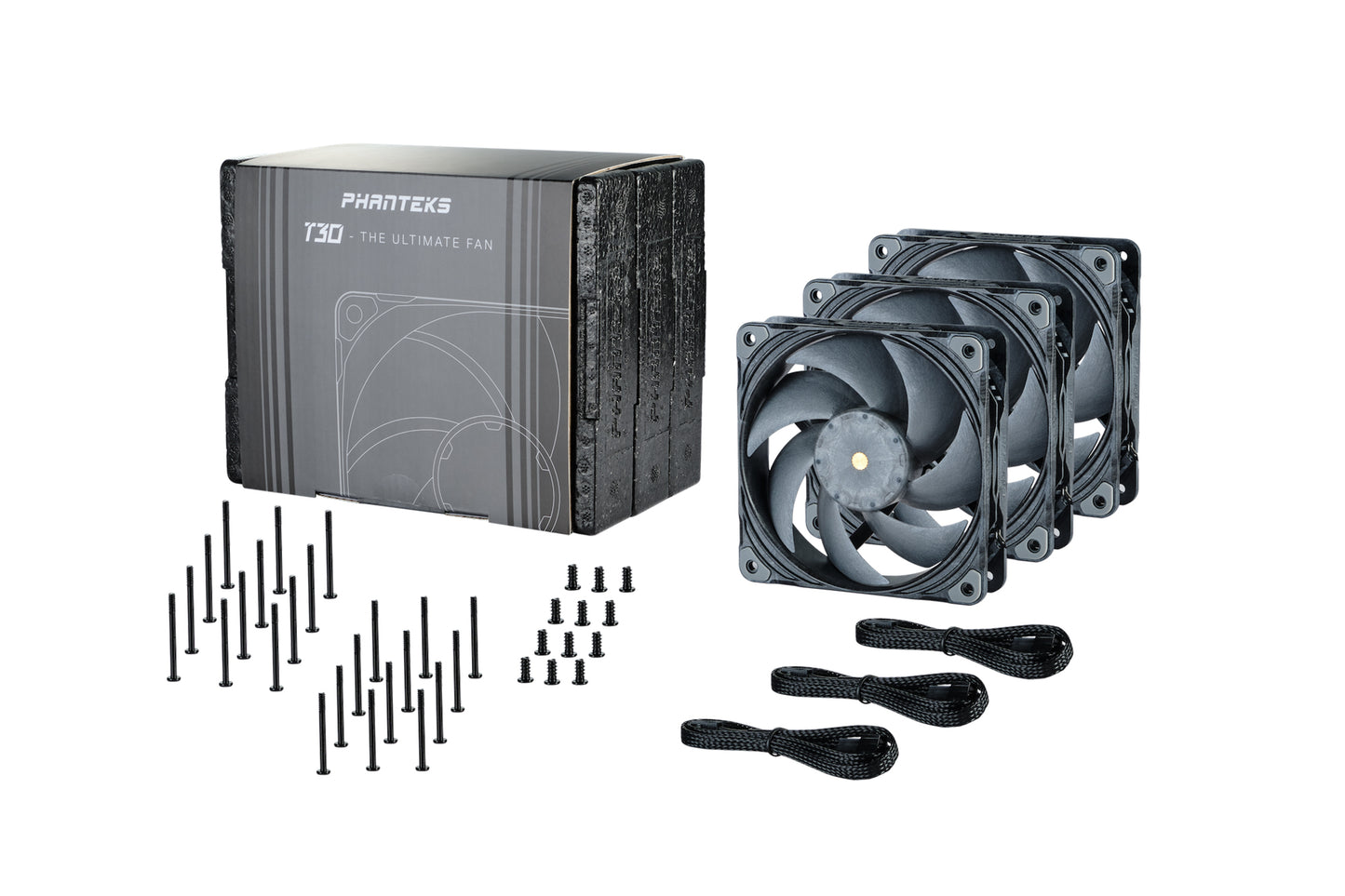 PHANTEKS T30 120mm PWM Triple-Mode Premium Fan 1Fan/3Fans BLACK