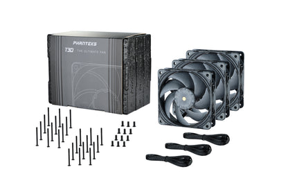 PHANTEKS T30 120mm PWM Triple-Mode Premium Fan 1Fan/3Fans BLACK
