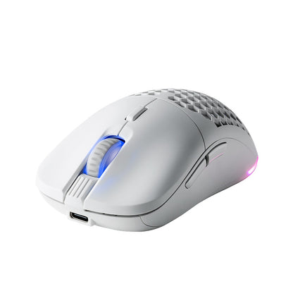 TECWARE Pulse Ambidextrous Wireless Gaming Mouse - 16000 DPI, 400 IPS (Black/White)