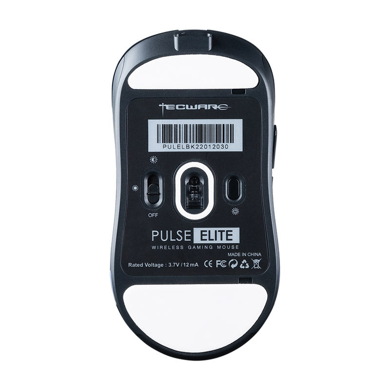 TECWARE Pulse Elite Wireless Gaming Mouse - 19000DPI, 400 IPS (Black/White)