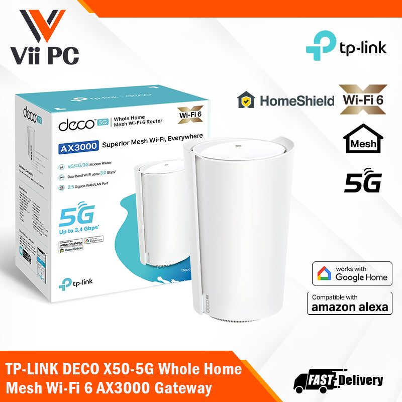 TP-LINK DECO X50-5G AX3000 Whole Home Mesh Wi-Fi 6 Gateway