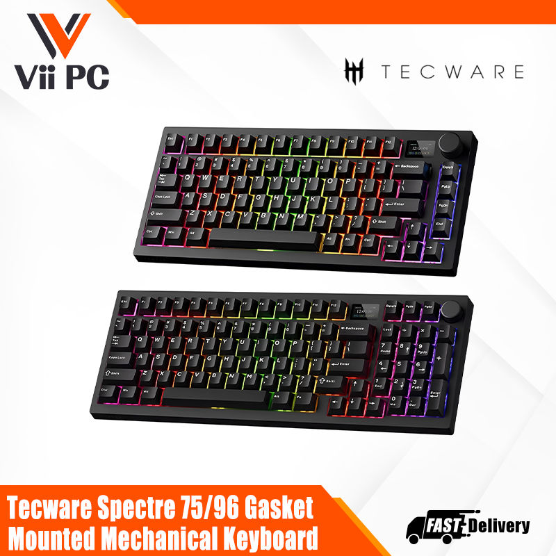 TECWARE Spectre 75/96 Gasket Mounted Mechanical Keyboard - Layout: (75-Key/95-Key)