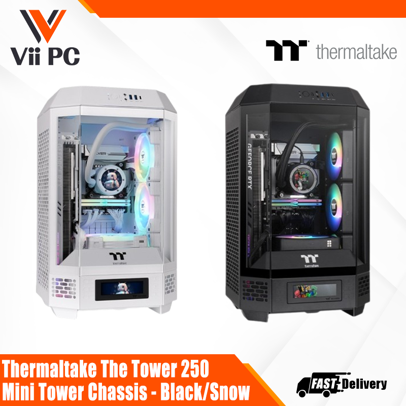 Thermaltake The Tower 250 Mini Tower Chassis - Black/Snow