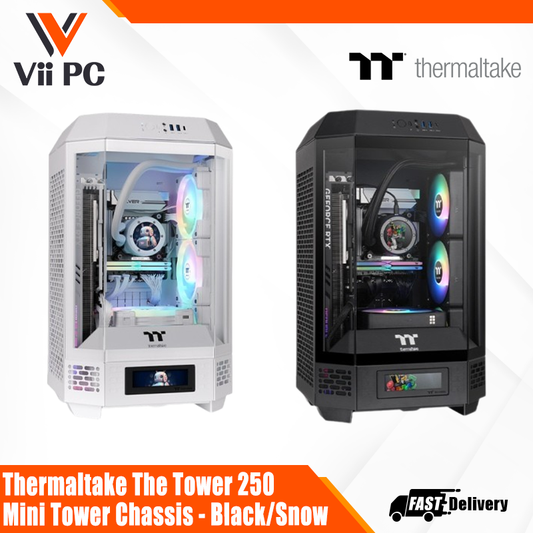 Thermaltake The Tower 250 Mini Tower Chassis - Black/Snow