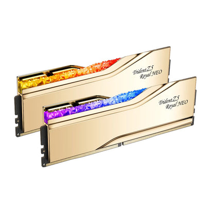 G.SKILL Trident Z5 Royal NEO RGB Series (GOLD): 32GB/48GB/64GB/96GB DDR5-6000/6400/8000 MT/s - AMD EXPO Profile Ready