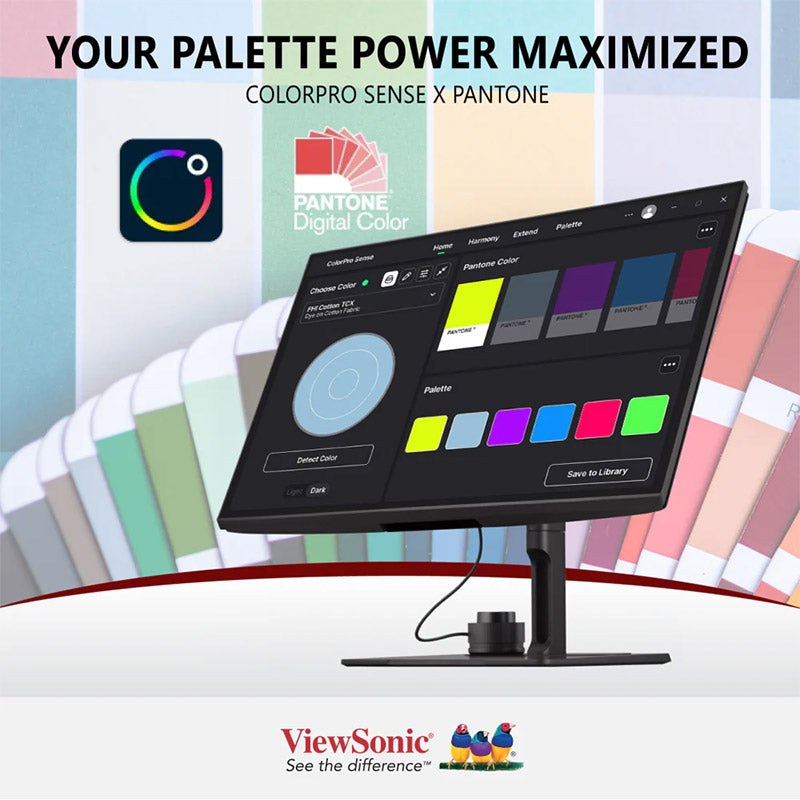 ViewSonic VP2786-4K 27" IPS 4K USB C Monitor with Integrated Color Wheel, 100% Adobe RGB, 98% DCI-P3, Pantone Validated, 90W Charging, HDMI, DisplayPort for Professional Home and Office