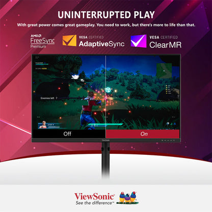 ViewSonic VX2728 27" IPS 180Hz, FHD 1080p Gaming Monitor, Built-in Speaker, AMD FreeSync Premium, VESA Adaptive Sync and clearMR, 0.5 ms, HDMI, DisplayPort