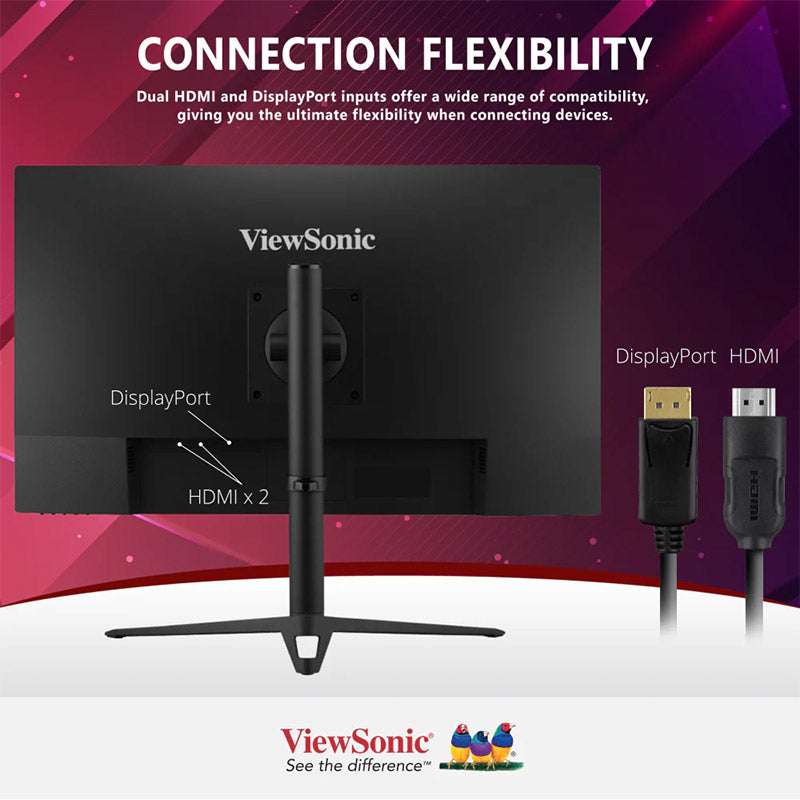 ViewSonic VX2728 27" IPS 180Hz, FHD 1080p Gaming Monitor, Built-in Speaker, AMD FreeSync Premium, VESA Adaptive Sync and clearMR, 0.5 ms, HDMI, DisplayPort