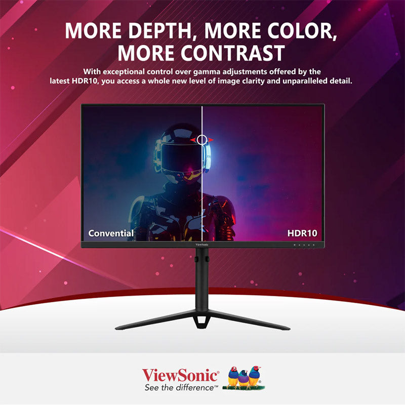 ViewSonic VX2728 27" IPS 180Hz, FHD 1080p Gaming Monitor, Built-in Speaker, AMD FreeSync Premium, VESA Adaptive Sync and clearMR, 0.5 ms, HDMI, DisplayPort