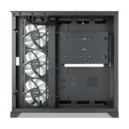 Tecware VXL EVO ATX DUAL TEMPERED GLASS CASE - ARGB , Dual Chamber Layout , Panel Locking Mechanism , Includes 4x RGB Fans , 1 Yrs Wty , BLACK / WHITE