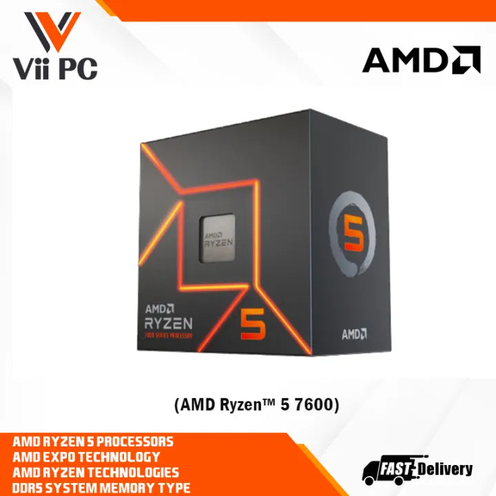 [LOCAL STOCK] AMD Ryzen 5 7600 TRAY Socket AM5, 6-CORE, 12-THREAD Desktop Processors