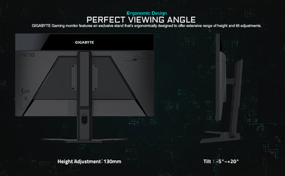 GIGABYTE M27Q Ver 2.0 27" KVM Gaming Monitor - 170Hz SuperSpeed IPS (2560x1440), 1440P (2K), 0.5ms, AMD FreeSync Premium, 95% DCI P3, HDR Ready