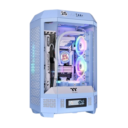 Thermaltake The Tower 300 Micro Tower Chassis - Black/Snow/Bumblebee/Hydrangea Blue/Limestone
