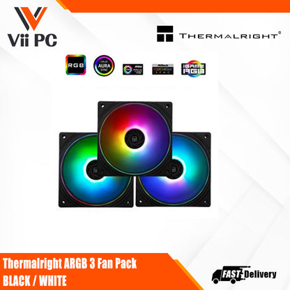 Thermalright ARGB 3 Fan Pack  BLACK / WHITE