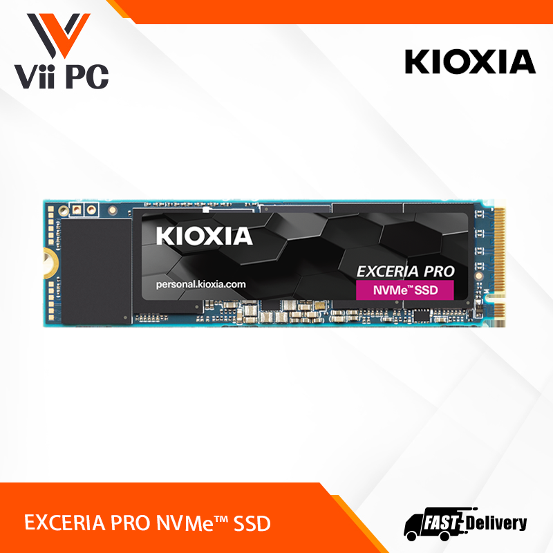 KIOXIA EXCERIA PRO NVMe SSD, M.2 2280 Form Factor, 1TB/2TB, 7300MB/s, 800,000 IOPS, PCI Express 4.0 Technology