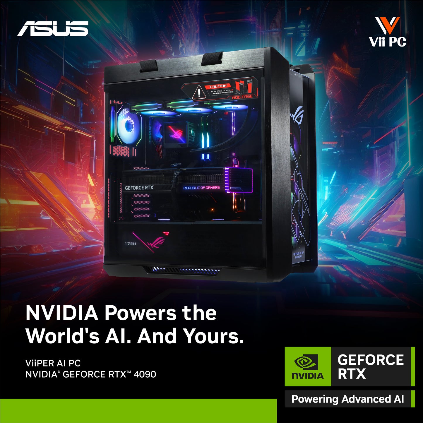 ViiPER Custom Gaming AI PC - GeForce RTX 4090 24GB + Intel Core i9-14900KS (Powered By ASUS)