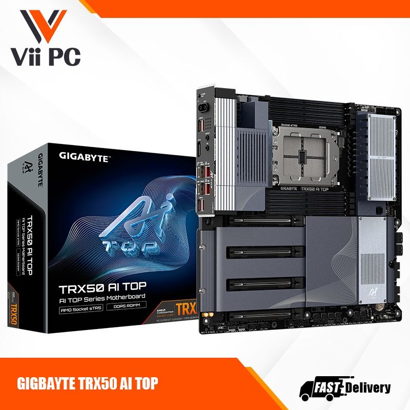 GIGABYTE TRX50 AI TOP (3Y) AMD Socket sTR5, AMD RyzenThreadripper 9000 7000 Series