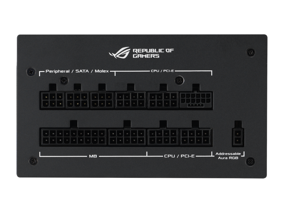 ASUS ROG Strix 1200W Gold Aura Edition Fully Modular Power Supply 80 Plus® Gold Certified - ATX 3.0, Cybenetics Lambda A+ Certification ,PCIe Gen 5.0 Ready, Axial-tech Fan, Aura Sync (10 Year Warranty)