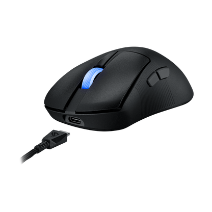 ASUS ROG Keris II Ace Wireless Gaming Mouse - 54 g, ROG AimPoint Pro 42000 DPI, AURA Sync, Tri-mode Connectivity